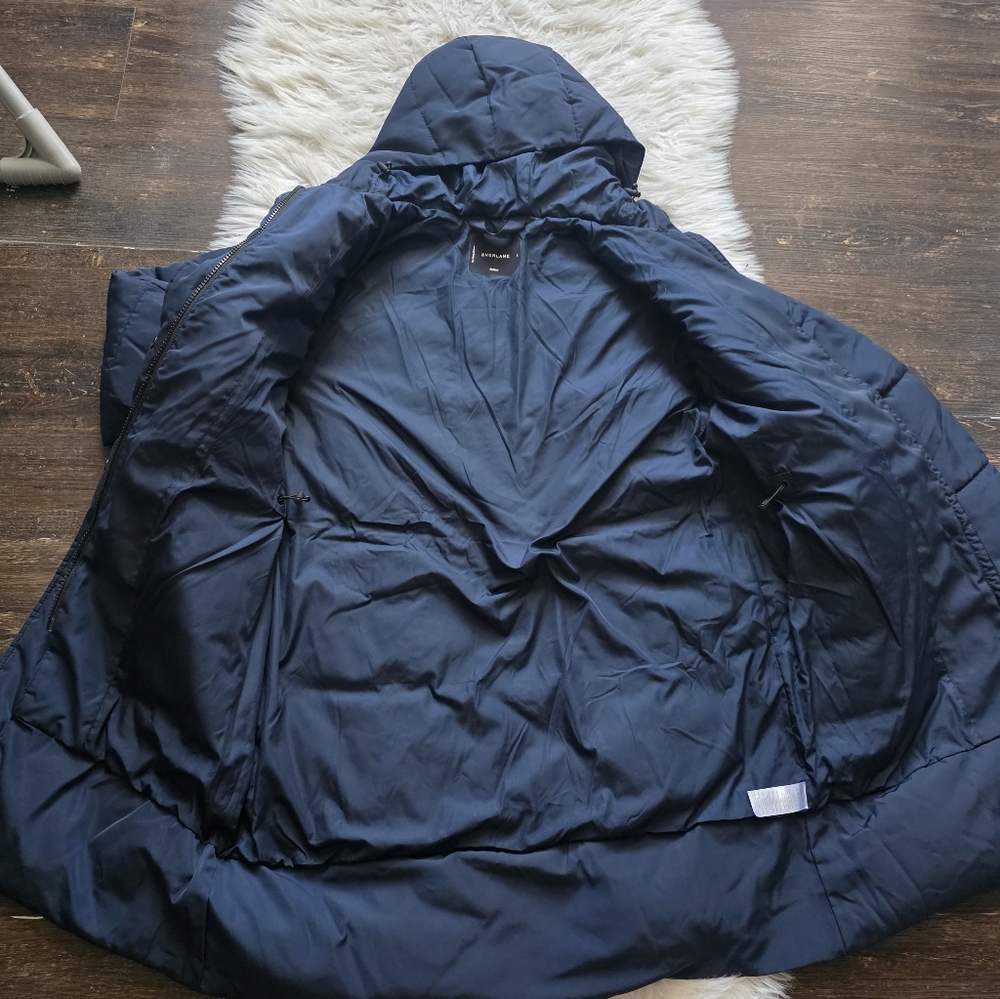 Everlane Dark Blue Hooded Jacket - Picture 6 of 8
